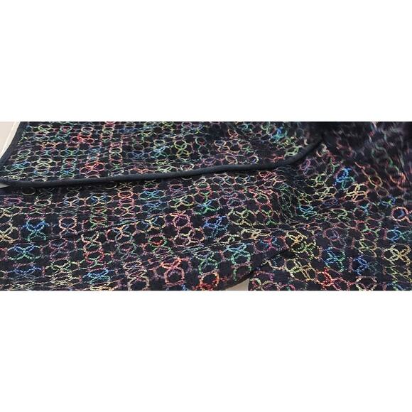 CJ Banks Womens Jacket Blazer Size 1X Plus Geometric Circles Multicolor Office - Picture 8 of 8